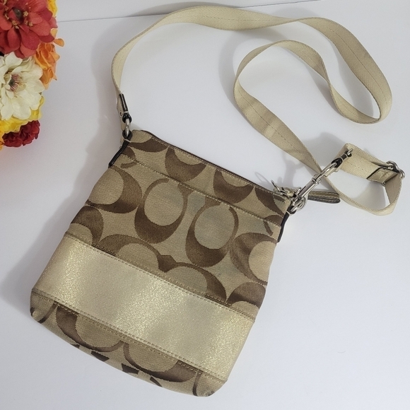 COACH SIGNATURE CROSSBODY TAN - Picture 3 of 16